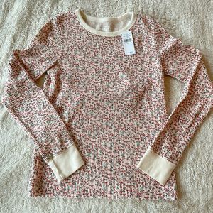 American Eagle thermal floral shirt